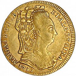 Large Obverse for 1600 Réis ( Escudo ) 1789 coin