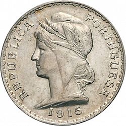 Large Obverse for 1 Escudo 1915 coin