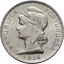 Large Obverse for 1 Escudo 1916 coin