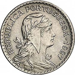 Large Obverse for 1 Escudo 1927 coin