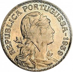 Large Obverse for 1 Escudo 1939 coin