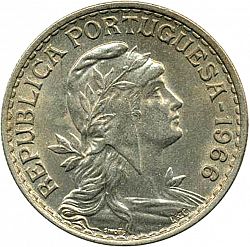 Large Obverse for 1 Escudo 1966 coin