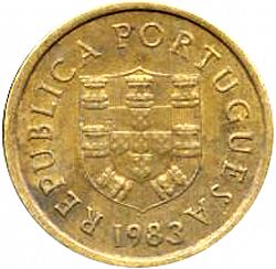 Large Obverse for 1 Escudo 1983 coin