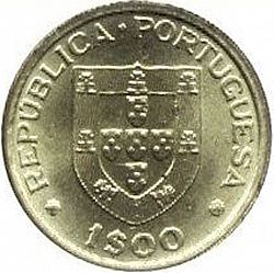 Large Obverse for 1 Escudo N/D coin