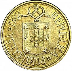 Large Obverse for 1 Escudo 1988 coin