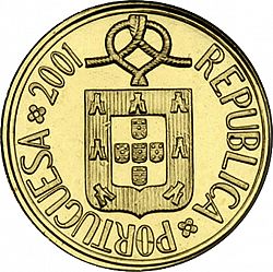 Large Obverse for 1 Escudo 2001 coin