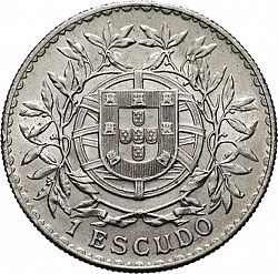 Large Reverse for 1 Escudo 1916 coin