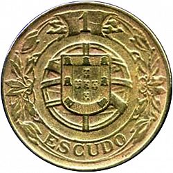 Large Reverse for 1 Escudo 1924 coin