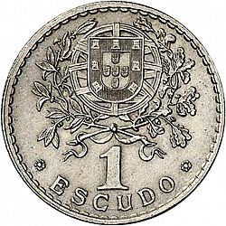 Large Reverse for 1 Escudo 1927 coin