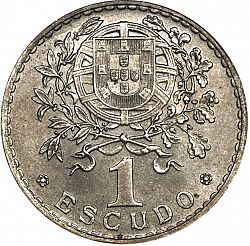 Large Reverse for 1 Escudo 1930 coin