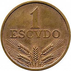 Large Reverse for 1 Escudo 1969 coin