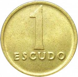 Large Reverse for 1 Escudo 1986 coin