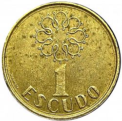 Large Reverse for 1 Escudo 1988 coin