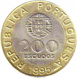 Large Obverse for 200 Escudos 1995 coin