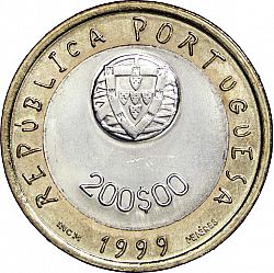 Large Obverse for 200 Escudos 1999 coin