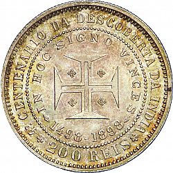 Large Reverse for 200 Réis ( Dois Tostôes ) 1898 coin