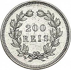 Large Reverse for 200 Réis ( Dois Tostôes ) 1903 coin