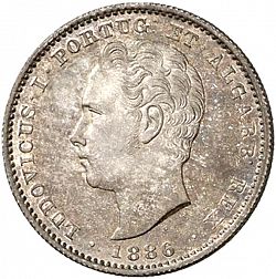 Large Obverse for 200 Réis ( 2 Tostôes ) 1886 coin