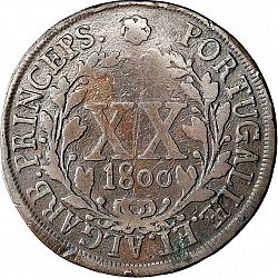 Large Obverse for 20 Réis 1800 coin