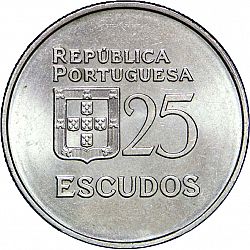 Large Obverse for 25 Escudos 1980 coin