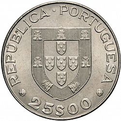 Large Obverse for 25 Escudos N/D coin