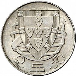 Large Reverse for 2,50 Escudos 1933 coin