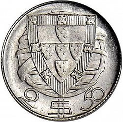 Large Reverse for 2,50 Escudos 1940 coin