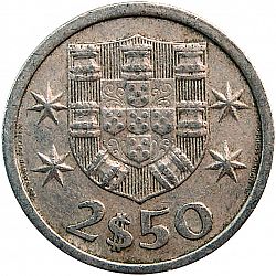 Large Reverse for 2,50 Escudos 1971 coin