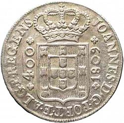 Large Obverse for 480 Réis ( Cruzado Novo ) 1809 coin