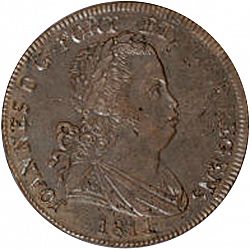 Large Obverse for 40 Réis ( Pataco ) 1811 coin
