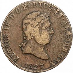 Large Obverse for 40 Réis 1827 coin