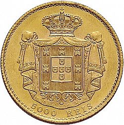 Large Reverse for 5000 Réis ( Meia Coroa ) 1889 coin