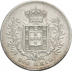 Large Reverse for 500 Réis ( Cinco Tostôes ) 1896 coin