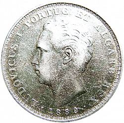 Large Obverse for 500 Réis ( 5 Tostôes ) 1889 coin