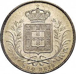 Large Reverse for 500 Réis ( 5 Tostôes ) 1871 coin