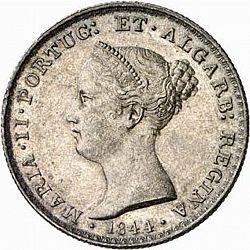 Large Obverse for 500 Réis ( 5 Tostôes ) 1844 coin