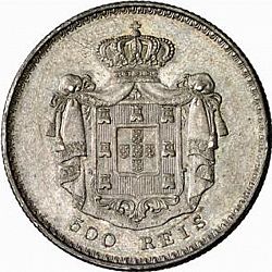 Large Reverse for 500 Réis ( 5 Tostôes ) 1844 coin
