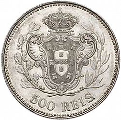 Large Reverse for 500 Réis 1909 coin