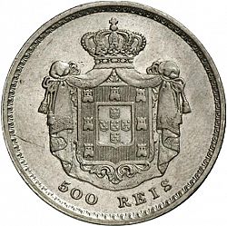 Large Reverse for 500 Réis ( 5 Tostôes ) 1854 coin