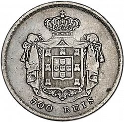 Large Reverse for 500 Réis ( 5 Tostôes ) 1856 coin