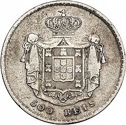 Large Reverse for 500 Réis ( 5 Tostôes ) 1858 coin