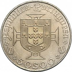Large Obverse for 50 Escudos 1969 coin