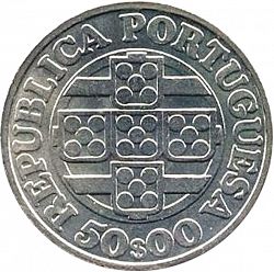 Large Obverse for 50 Escudos 1971 coin