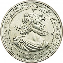 Large Reverse for 50 Escudos 1968 coin