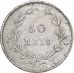Large Reverse for 50 Réis ( Meio Tostâo ) 1861 coin