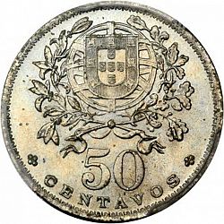 Large Reverse for 50 Centavos 1931 coin