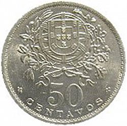 Large Reverse for 50 Centavos 1940 coin