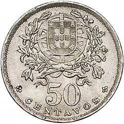 Large Reverse for 50 Centavos 1946 coin