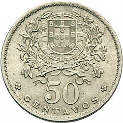 Large Reverse for 50 Centavos 1959 coin