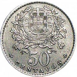 Large Reverse for 50 Centavos 1960 coin